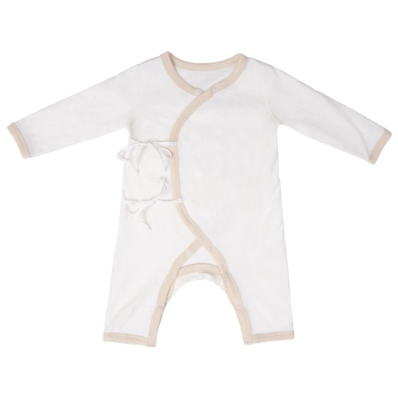 organic cotton baby jumpsuit with strap